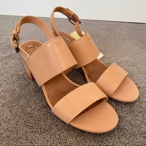 TOMS Poppy Leather Heeled Sandal